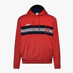 Diadora 102.176413 Hoodie Sweat Blkbar Felpa Uomo con Cappuc