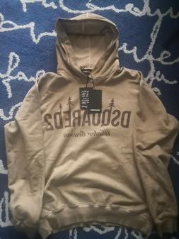 Dsquared2 Felpa uomo con cappuccio Marrone chiaro taglia L.