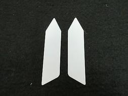 2 STECCHE LARGHE PER COLLO COLLI CAMICIA CAMICE UOMO BIANCHE