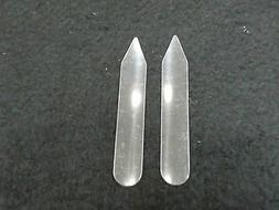 2 STECCHE LARGHE PER COLLO COLLI CAMICIA CAMICE UOMO TRASPAR