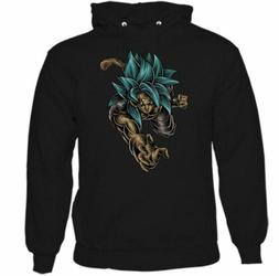 3D Saiyan Uomo Giapponese Anime Felpa con Cappuccio Palestra