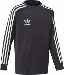 adidas 3stripes LS Maglietta Unisex - Bambini - FM5656 BLK M
