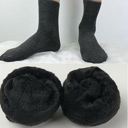 5 Paia Uomo Spesso Calzini Misto Cotone Felpa Tinta Unita Al