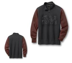 99030-20VM Felpa pullover uomo Harley Davidson 1/4 zip collo