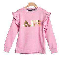 FILA abbigliamento 688037 Felpa KIDS LARA LOGO CREW SWEAT FE