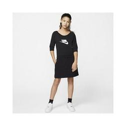 NIKE ABITO SPORTSWEAR COTONE RAGAZZA NERO CJ7433-010