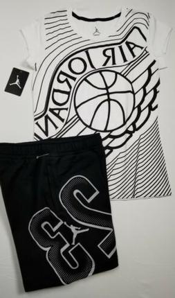 Nike Air Jordan Ragazze 2 PC Set Maglietta & Pile Shorts Com