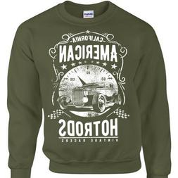 American Hotrod Felpa Uomo Donna Biker Rock Metal Motorino M