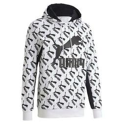 PUMA AOP LOGO HOODIE FELPA CON CAPPUCCIO UOMO BIANCA 5966190