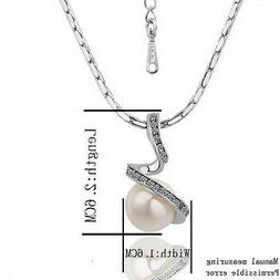 Argento Collana DONNA a spirale con perle e strass , idea re