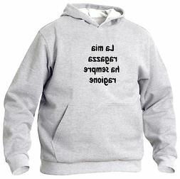 Art T-shirt, Felpa Cappuccio Ragazza Ha Sempre Ragione, Hood