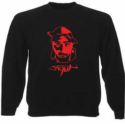 Art T-shirt, Felpa Raglan 2PAC, senza cappuccio unisex, Nero
