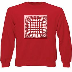 Art T-shirt, Felpa Raglan Dots 3D Effect, senza cappuccio un