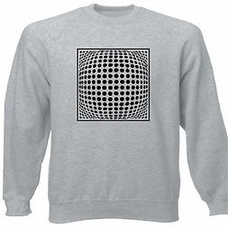 Art T-shirt, Felpa Raglan Dots 3D Effect, senza cappuccio un