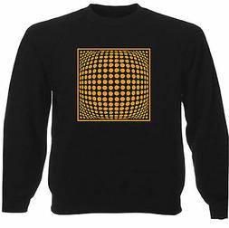 Art T-shirt, Felpa Raglan Dots 3D Effect, senza cappuccio un