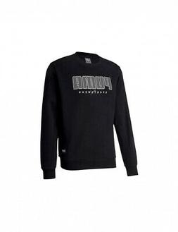 PUMA ATHLETICS CREW GIROCOLLO COTONE NERO - 58345401
