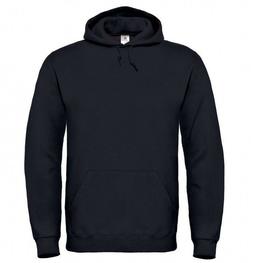 B&C Felpa con Cappuccio Maglione TAGLIA SMALL S Nero da Uomo