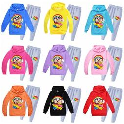 Bambini Felpa Set Casual per ragazzo ragazza Felpa con cappu