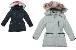 Bambini Giacca con Cappuccio Parka collo di Pelliccia Felpa 