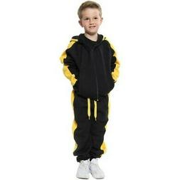 Bambini Ragazzi Tuta IN Pile con Cappuccio da Jogging Felpa 