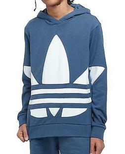ADIDAS BG TREFOIL FELPA CON CAPPUCCIO BAMBINO BLU FS1855