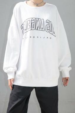 Brandy Melville Bianco Oversize collo Tondo Pile Erica Los A