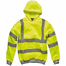 DICKIES Bicolore Hi Viz Felpa con Cappuccio Uomo Lavoro Sicu