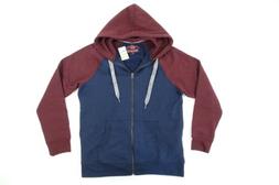 American Rag Blu Rosso Piccolo Cerniera Intera Felpa Pile co
