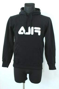Fila BNWT Nero Anteriore Design Manica Lunga con Tasche Uomo