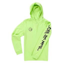 Vans by bmx otw ls hood boys - sharp green - felpa con cappu