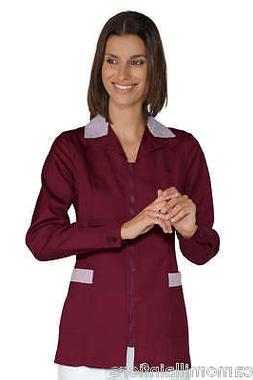 Camice Grembiule BORDEAUX Con Cerniera Sciancrato Donna Mani