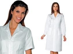 CAMICE MEDICO DONNA BIANCO IN COTONE 100% - ABBIGLIAMENTO SA