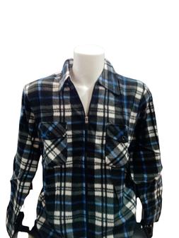 Camicia Felpa in Pile Casual FLANELLA Uomo Maglione Con Zip 