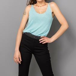 Canotta canottiera donna maglia maglietta bretelle aderente 