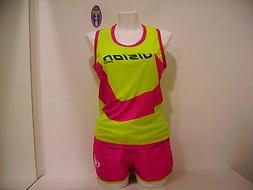 CANOTTA SMANICATO VISION BEACH TENNIS DONNA DUO GIALLO FUCSI
