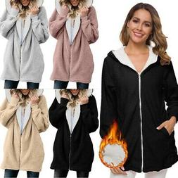 Cappotto Giacca Felpa con Cappuccio Relaxed Fit Zip Tasche D