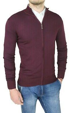 Cardigan maglione uomo Diamond invernale slim fit rosso bord