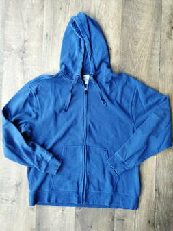 Champion C9 Felpa uomo zip intera con cappuccio blu vintage 