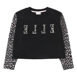 Elle Cheetah Logo Ragazzi Bambini Ragazze Moda Felpa Girocol