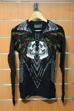 Philipp Plein "Chunta" Felpa Maglia Uomo/Ragazzo Nero Black 