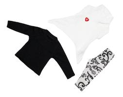 COMPLETO BIMBA BIANCO BLU BAMBINA MAGLIA LUPETTO LEGGINGS FE