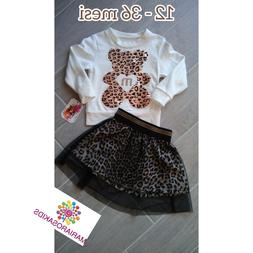 COMPLETO FELPA E GONNA BAMBINA 12 - 36 MESI