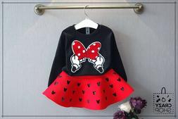 Completo Minnie Mouse felpa + gonna abbigliamento per bambin
