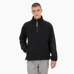Champion con Cappuccio Mezza Zip Pile Uomo Nero Solido Activ