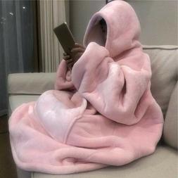 Coperta con maniche felpa donna con cappuccio invernale