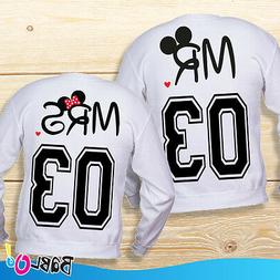 Love You And Me Personalizzate Con Numeri "mr And Mrs Mouse"