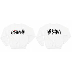 COPPIA FELPA GIROCOLLO MR E MRS FIDANZATI AMORE COPPIA IDEA 