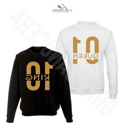 King E Queen Con Numero Personalizzato Stampa Oro Amore Idea