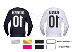 FELPA KING QUEEN UOMO DONNA PERSONALIZZATA NUMERO MATRIMONIO