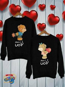 Uomo Donna Coppie Orsetto Bacio Nere Idea Regalo San Valenti